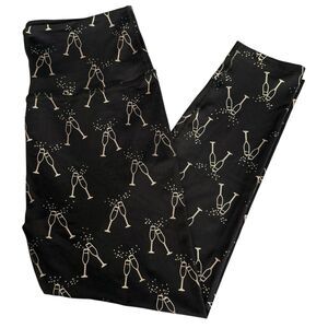 Beyond Yoga Cheers High-Waist Midi Leggings‎ Size XL  Black Bachelorette Toast
